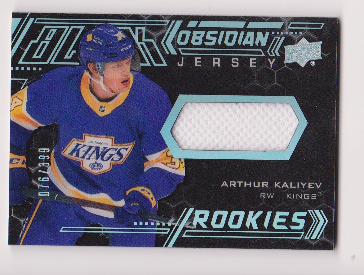 (image for) 2020-21 UD Black Obsidian Rookie Jerseys #ORJAK Arthur Kaliyev